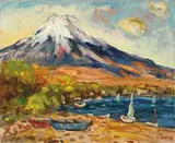 Sanlang Yang, Mt. Fuji, Oil on canvas