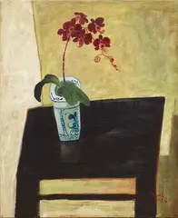 Dong Shawhwei, Orchid on the Table, 2006, Oil on canvas