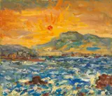 Sanlang Yang, Sunrise, 1990, Oil on canvas