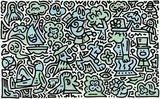 Sam Cox, A Sunday Afternoon on the Island of La Doodle, 2019, Acrylic on canvas