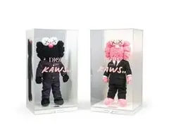 Dior & Kaws, BFF (Plush) (Black, Pink) (a set of 2), 2019, Polyster, plush, limited-edition outfit designed and made by Dior, edition no. 446/500; 029/500