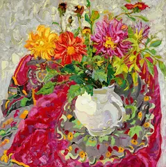 Shen Ling, Peony, 1998, Oil on canvas