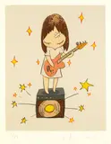 Yoshitomo Nara, Guitar Girl, 2003, Lithograph, ed. 1/75
Publisher: KIDO Press, Inc., Tokyo