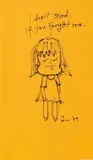 I Don't Mind If You Forget Me by Yoshitomo Nara, 2009, Marker pen on paper, sold Jun 2019