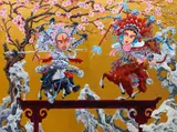 Du Xi, Yang Zongbao and Mu Guiying (diptych), 2009, Oil on canvas