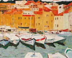 Luo Erchun, Port, 1993, Oil on canvas