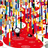 Kwon Ki Soo, Red River, 2007-2008, Acrylic on canvas