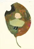 Tomoko Nagai, Fallen Leaf Carpet, 2014, Watercolor, pencil, color pencil, ink, glitter and collage 
on paper mounted on panel