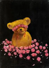 Chen Wei-Ting, Sensory Garden 1: Flower Blindfold, 2013, Acrylic on canvas