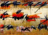 John Way, Abstract (diptych), 2001, Mixed media on canvas