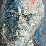 Armani by Zeng Fanzhi, 2006, Oil on canvas, sold Dec 2017