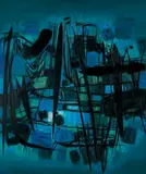 Chu Teh-chun, Composition No. 51 - Mille vies se cachent dans le bois, 1960, Oil on canvas