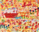 Girls by Ayako Rokkaku, 2008, Acrylic on canvas, offered Jun 2012