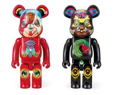 Keiichi Tanaami, BE@RBRICK 1000% Red & Black (a set of 2), 2019, ABS plastic, limited edition