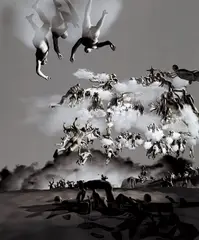 Miao Xiaochun, The Last Judgement in Cyberspace-The Rear View, 2006, Type-C print, edition no. 3/9