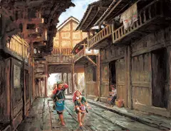 Liu Guoshu, Chuanxi Town, 2005, Oil on canvas