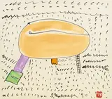 Sadamasa Motonaga, From the Shape of an Ellipse, 1990, Watercolor on paper