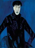 Confident Gentleman in Blue by Chiu Ya-tsai, 1998, Oil on canvas, sold Dec 2010