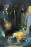 Aux sources de la nuit by Chu Teh-chun, 2004, Oil on canvas, sold Jun 2010