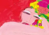 Girl with Red Hair by Walasse Ting, 1990, Acrylic on paper, sold Dec 2011