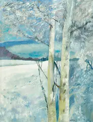 Guy Bardone, Froid Givre, Jura, Oil on canvas