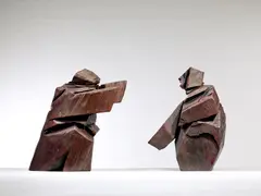 Ju Ming, Taichi Series - Shadow Boxing, 1998, Wooden sculpture