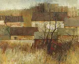Michel de Gallard, Paysage d’autome, Oil on canvas