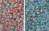 Dazzling Circus: Embrace Peace and Darkness within Thy Heart ; Signal
(a set of 2) by Takashi Murakami, 2013;2015, Offset lithograph, edition no.170/300 ; 143/300, sold Dec 2022