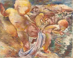 George Chann, The Babies, Oil on canvas