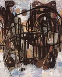 Chu Teh-chun, Composition No. 25 (Automne), 2008, Woodblock print, edition no. 49/140