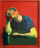 Adam Neate, The Wine Drinker, 2011, Acrylic, perspex, metal and aerosol on board