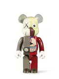Kaws, Dissected Companion: Bearbrick 1000% (Brown), 2008, Painted cast vinyl, edition of 500