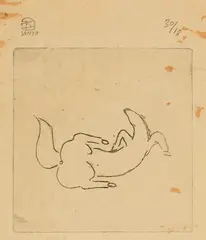 Sanyu, Horse, 1930, Etching on paper, edition no. 18/30