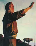 Su Xinping, Greeting the Day, 2003, Oil on canvas