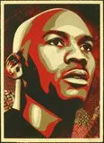 Shepard Fairey, Hall of Fame Portrait, 2009, Screenprint, edition no. 43/123