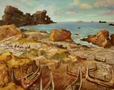 Yeh Huo-cheng, Orchid Island, 1978, Oil on canvas