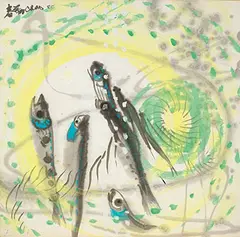 Chao Chung-Hsiang, Striving for Mastery, 1985, Ink and color on paper