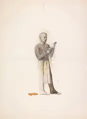 Ji Dachun, Beuys, 2002, Mixed media on canvas