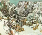 Hong Ling, Spring Snow, 1991, Oil on canvas