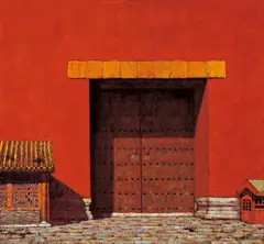Li Kai, Gate of the Palace, 1998, Oil on canvas