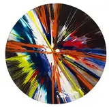 Spin Painting- Circle by Damien Hirst, 2009, Acrylic & metallic paint on paper, sold Jun 2022