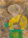 Wu Hao, Mandolin Player, 1969, Oil on canvas
