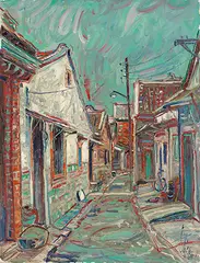 Han Wu-Lin, Old House, 1989, Oil on canvas