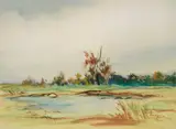 Rusong Xiao, Toucian River, Watercolor on paper