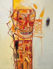 King by Michell Hwang, 1995, Oil on canvas, offered Dec 2008