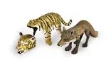 Baba Toshiro, Fox and Tiger, 2010, Wood, lacquer, gold leaf