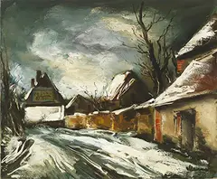 Maurice de Vlaminck, Village sous la Neige, Oil on canvas
