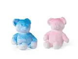 Daniel Arsham, Cracked Bear (Blue, Pink) (a set of 2), 2018 (Blue); 2019 (Pink), Fabric, plaster and acrylic paint, edition no. 236/500 (Blue)；180/500 (Pink)