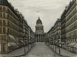 Bernard Buffet, La Rue Soufflot et le Panthéon, 1956, Oil on canvas