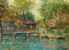Lin Dachuan, West Lake, Oil on canvas